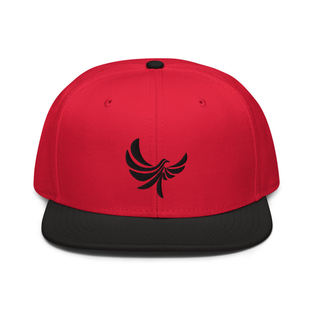High Profile White 6 Panel Snapback Cap -PEACE GANG