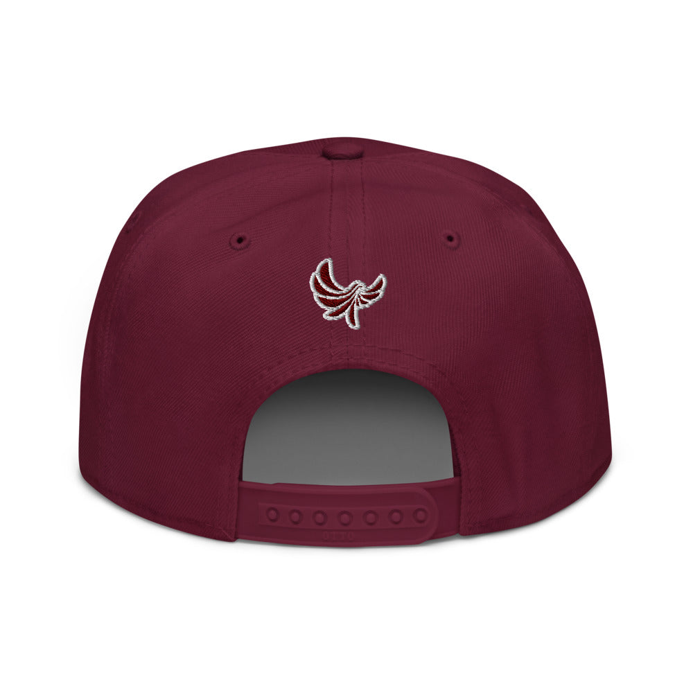 High Profile 6 Panel Flat Brim Cap-PEACE GANG