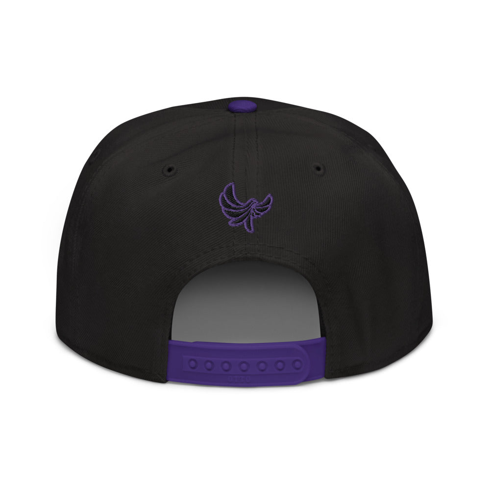 High Profile 6 Panel Flat Brim Cap-PEACE GANG