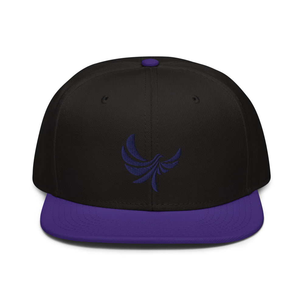 High Profile White 6 Panel Snapback Cap -PEACE GANG