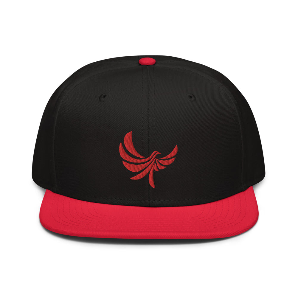 High Profile White 6 Panel Snapback Cap -PEACE GANG