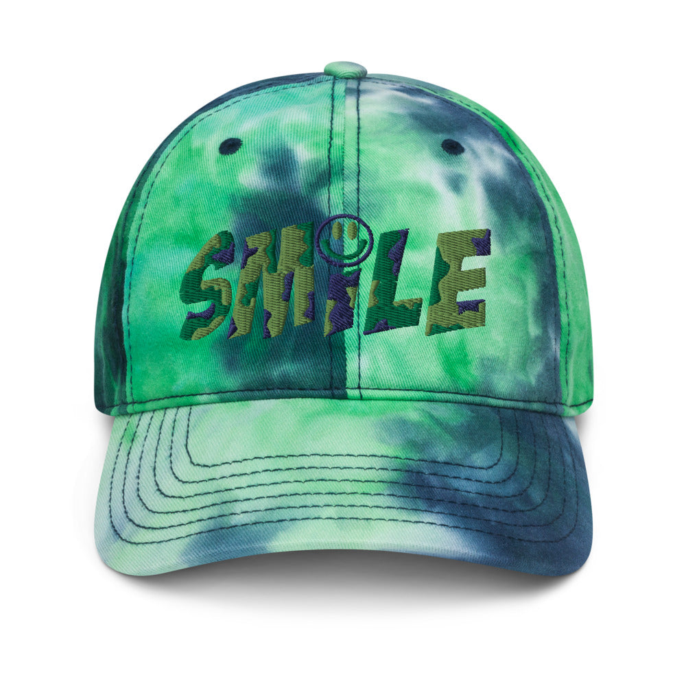 PEACE GANG "SMILE" Embroidered Tie dye Dad Hat