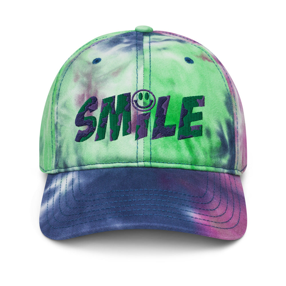 PEACE GANG "SMILE" Embroidered Tie dye Dad Hat