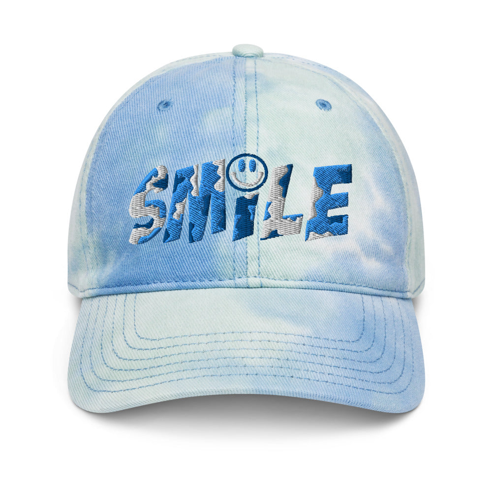 PEACE GANG "SMILE" Embroidered Tie dye Dad Hat