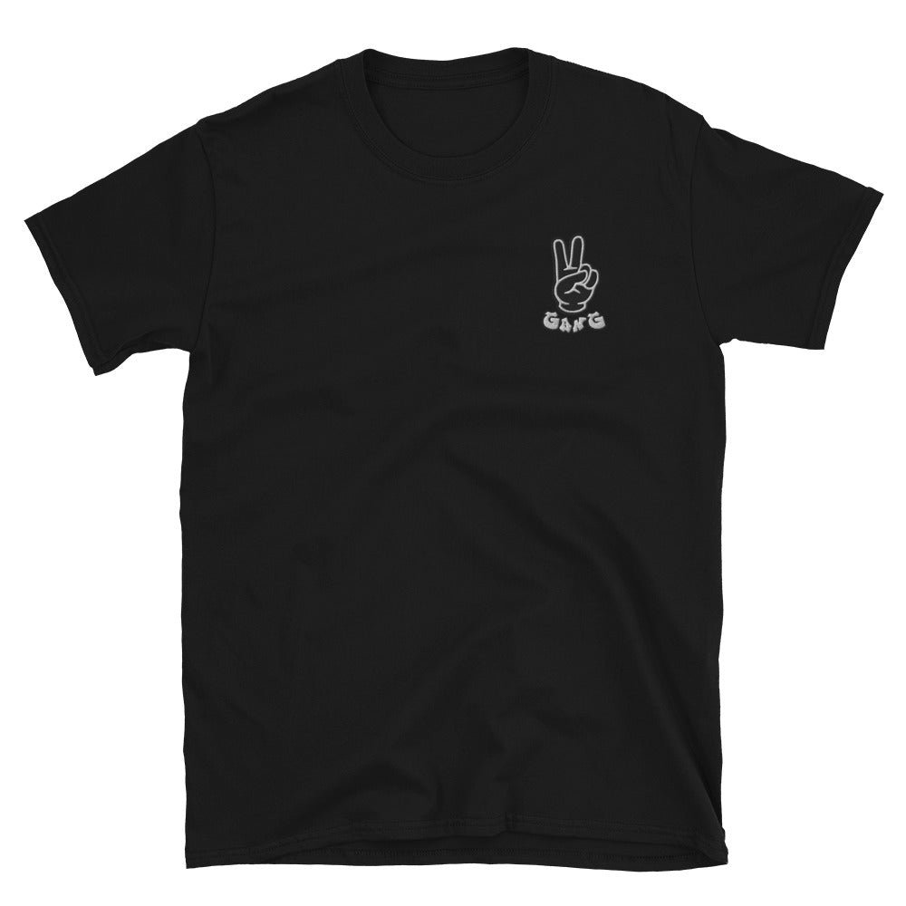 "Peace" Embroidered Unisex Short-Sleeve T-Shirt - PEACE GANG