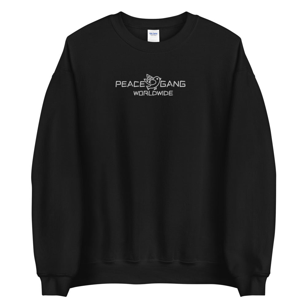 Customizable Unisex Embroidered Sweatshirt - PEACE GANG
