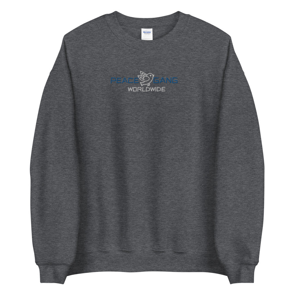 Customizable Unisex Embroidered Sweatshirt - PEACE GANG