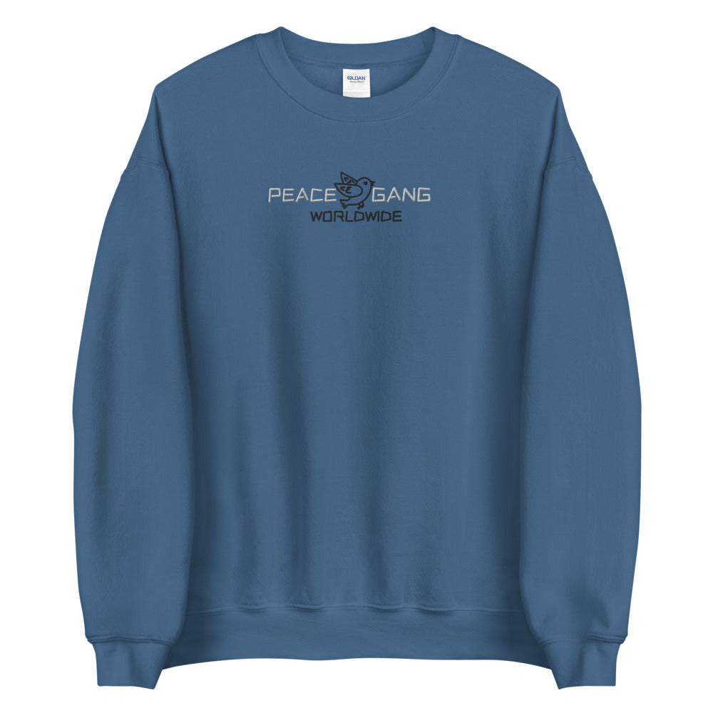 Customizable Unisex Embroidered Sweatshirt - PEACE GANG