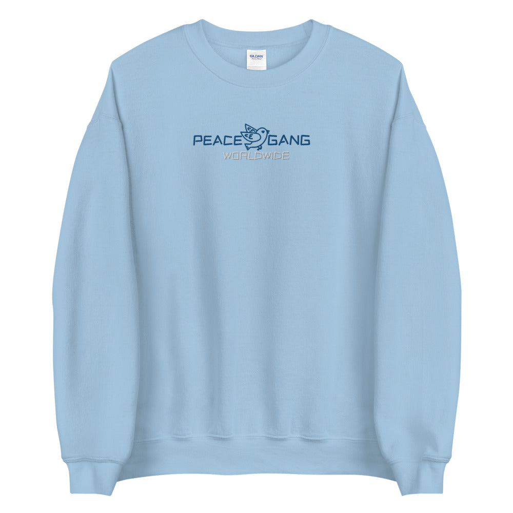 Customizable Unisex Embroidered Sweatshirt - PEACE GANG