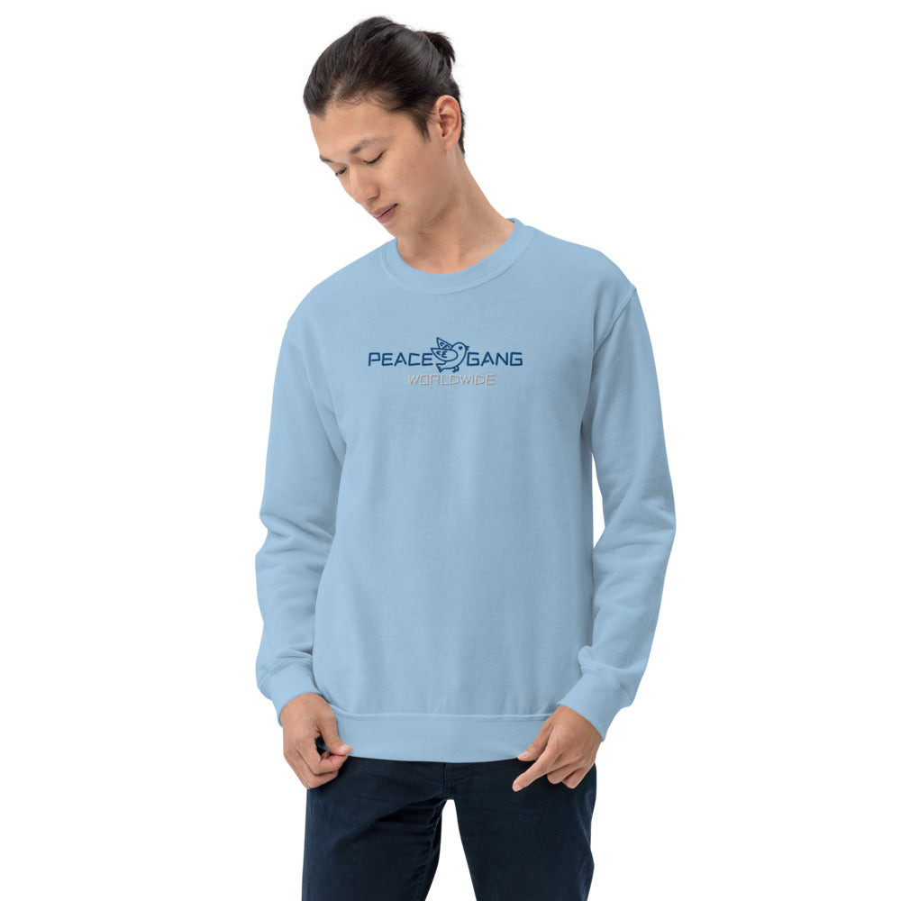 Customizable Unisex Embroidered Sweatshirt - PEACE GANG