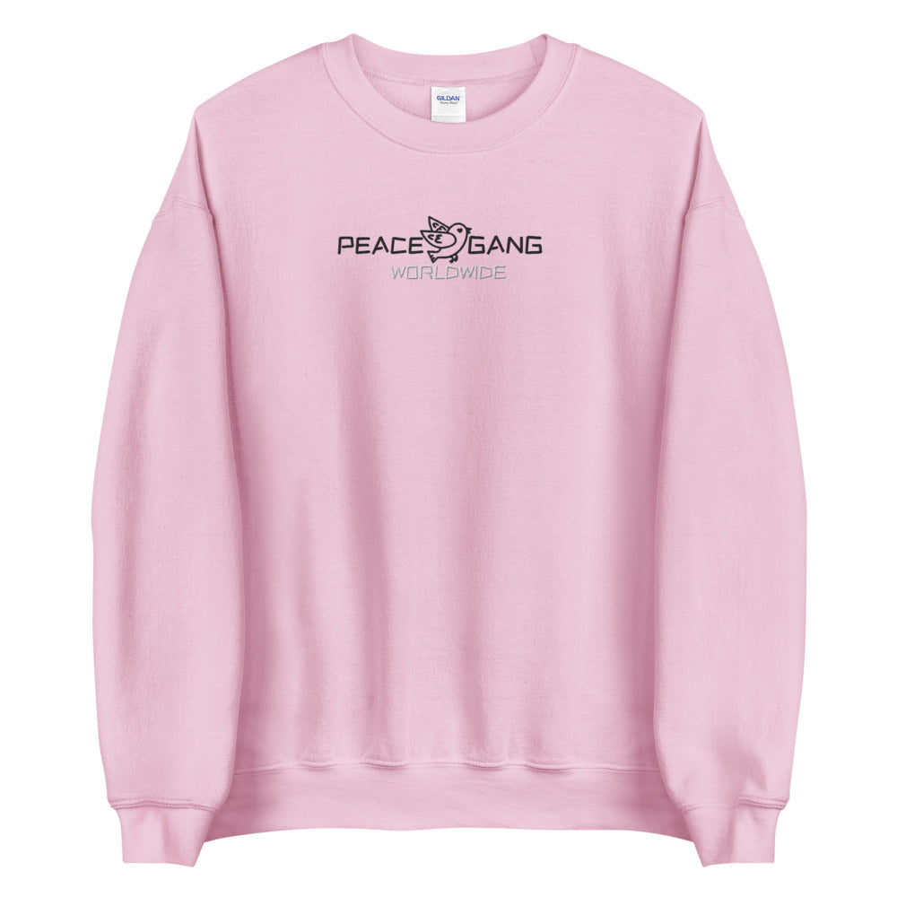 Customizable Unisex Embroidered Sweatshirt - PEACE GANG