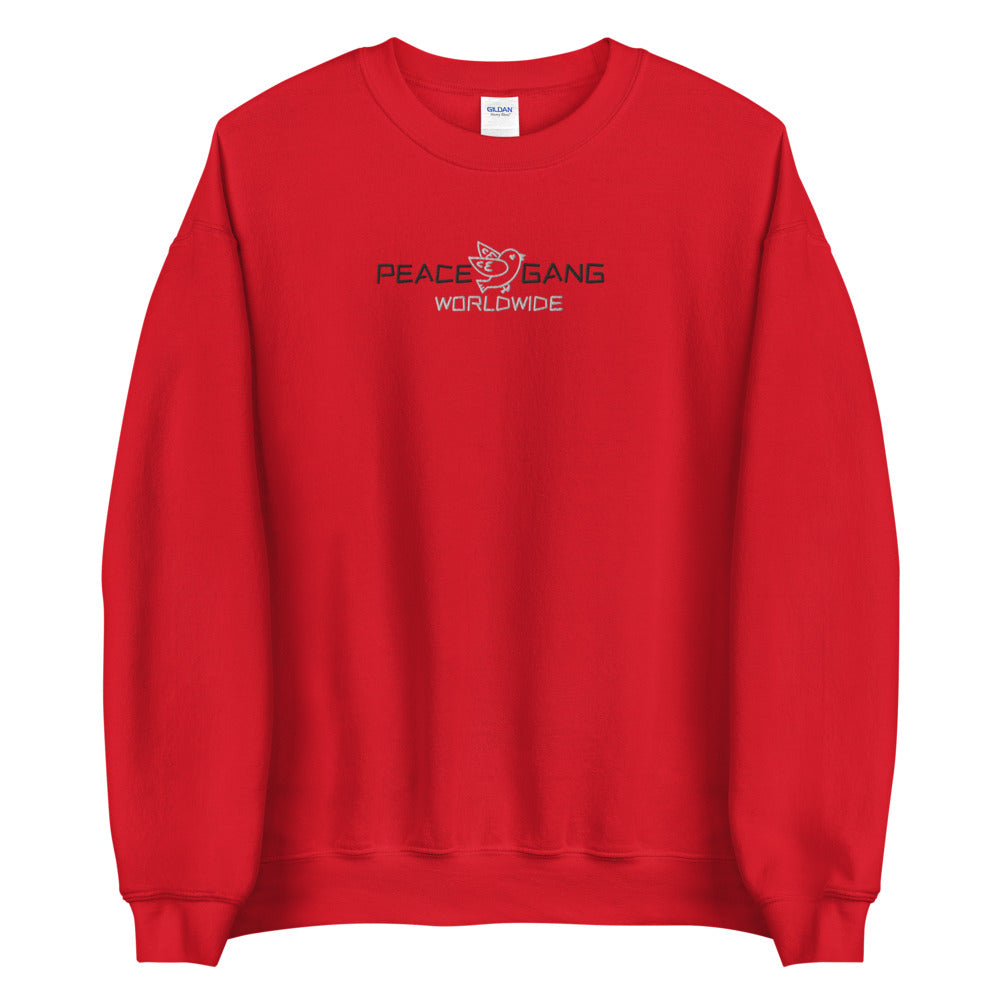 Customizable Unisex Embroidered Sweatshirt - PEACE GANG