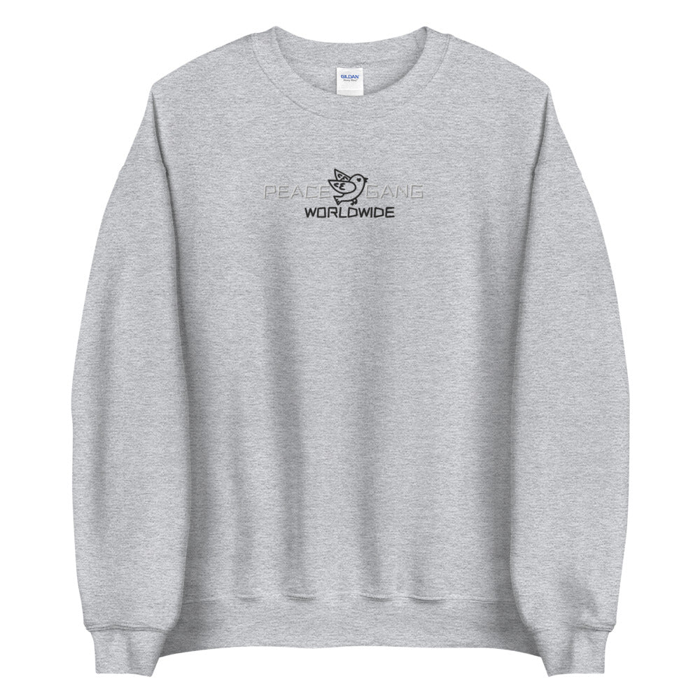 Customizable Unisex Embroidered Sweatshirt - PEACE GANG