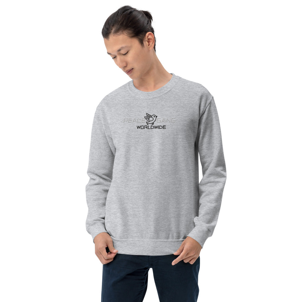 Customizable Unisex Embroidered Sweatshirt - PEACE GANG