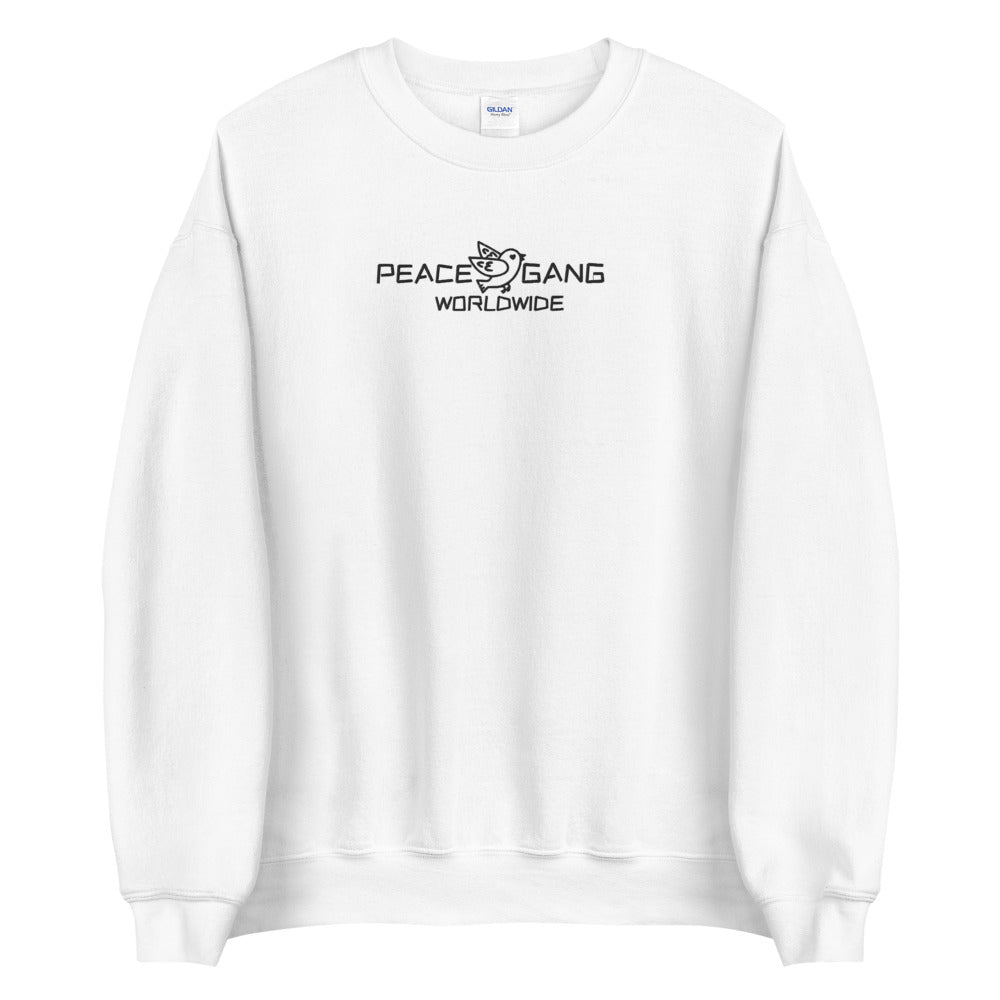 Customizable Unisex Embroidered Sweatshirt - PEACE GANG