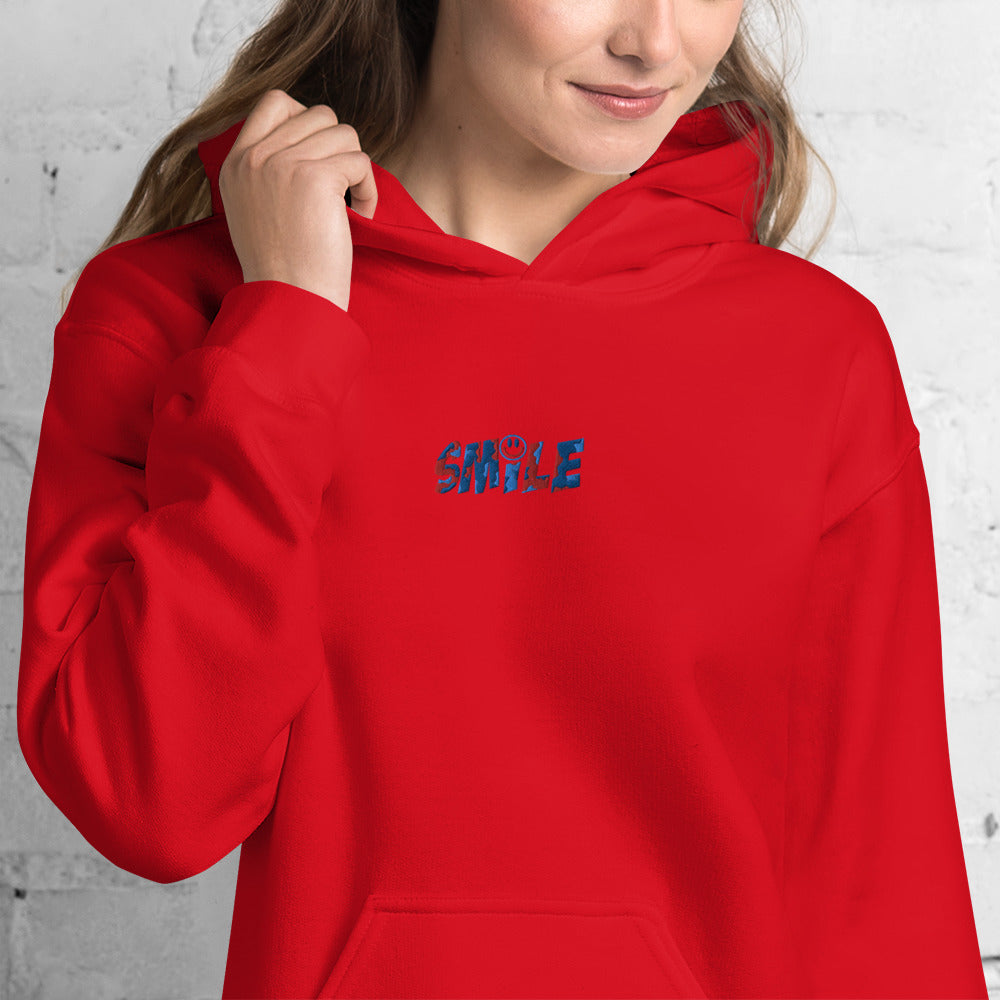 Embroidered Unisex Hoodie " SMILE " - PEACE GANG