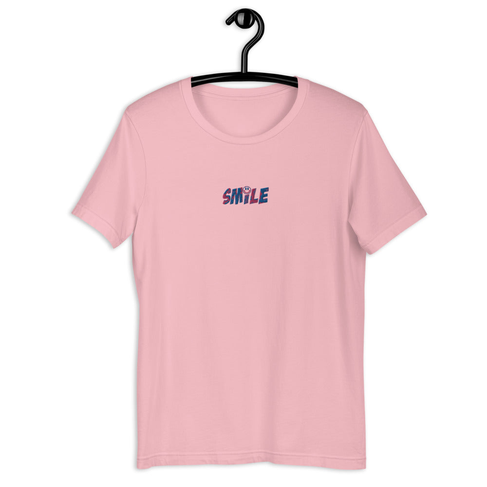 "SMILE" Embroidered Short-