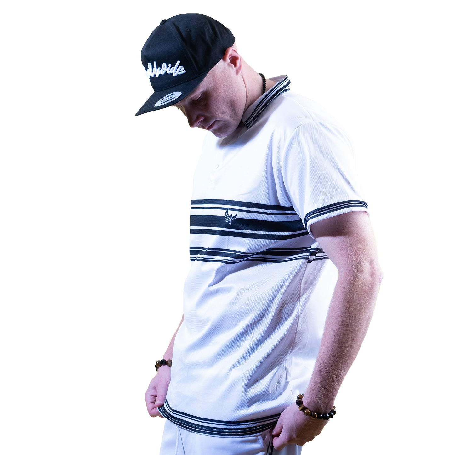 White & Black Polo Shirt - PEACE GANG