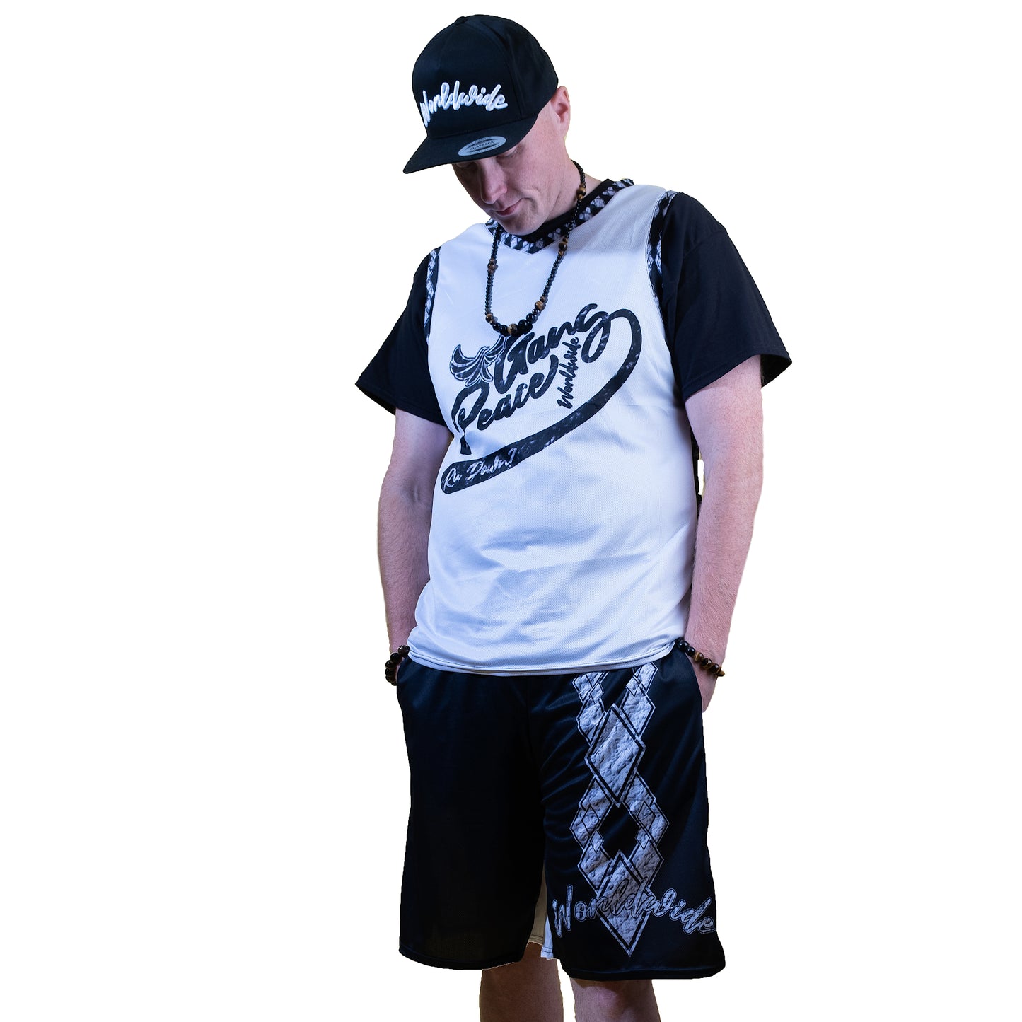 V Neck Basketball Jersey & Shorts - PEACE GANG WORLDWIDE