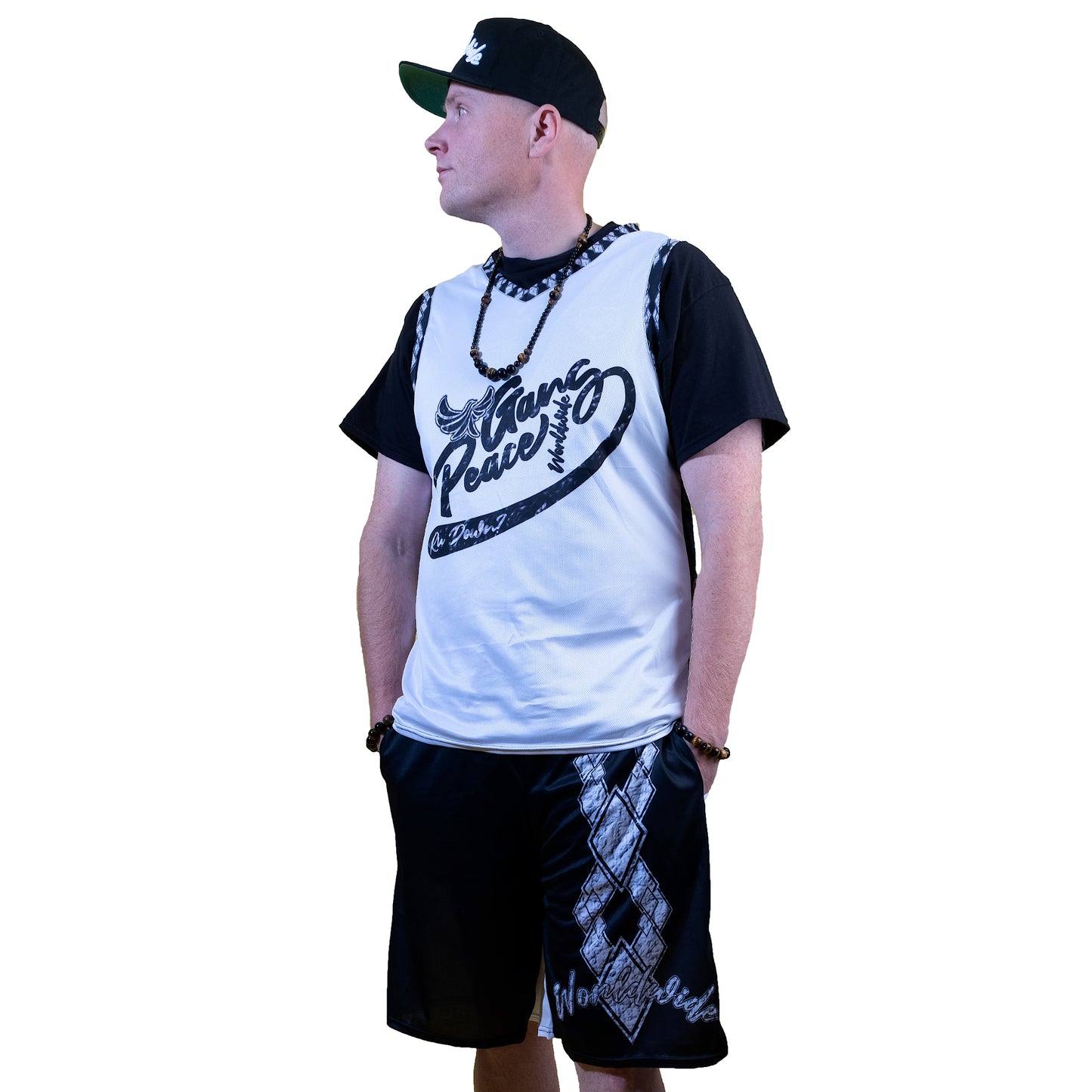 V Neck Basketball Jersey & Shorts - PEACE GANG WORLDWIDE