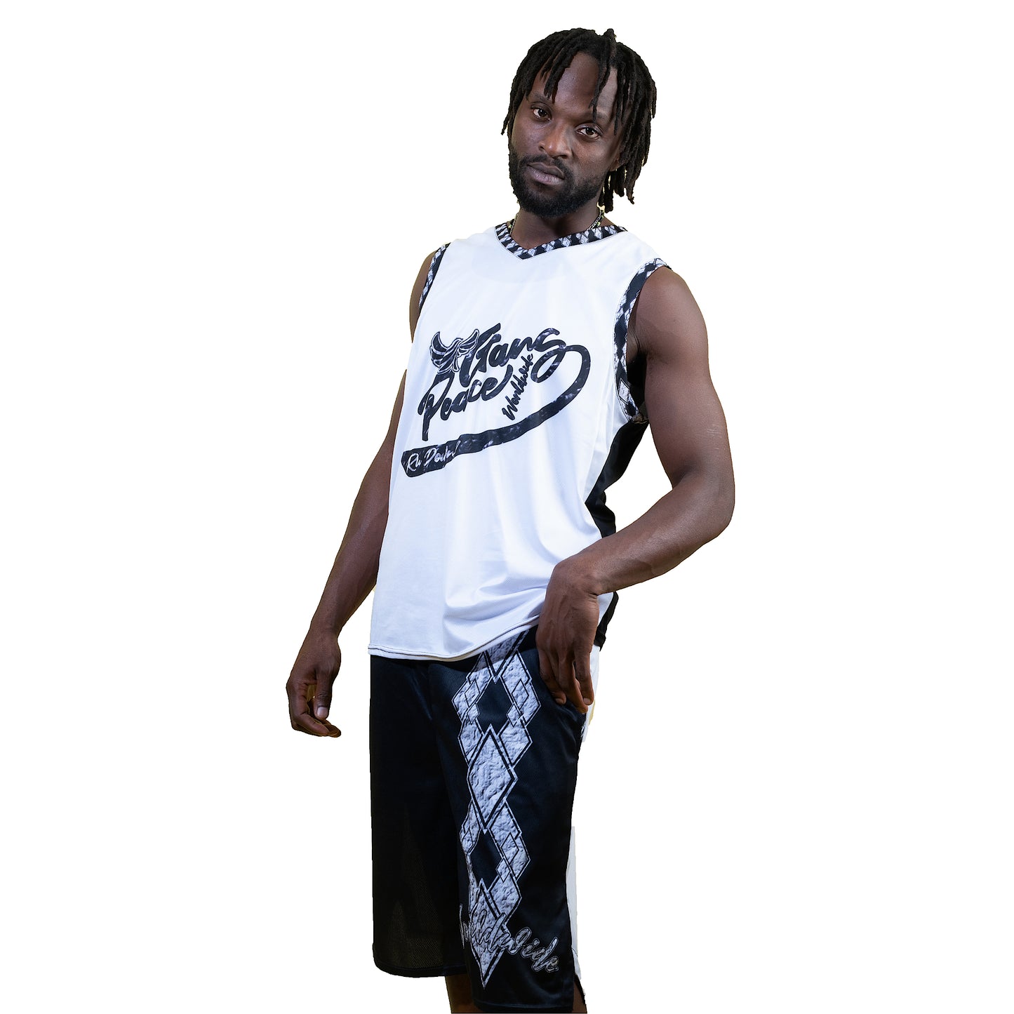 V Neck Basketball Jersey & Shorts - PEACE GANG WORLDWIDE