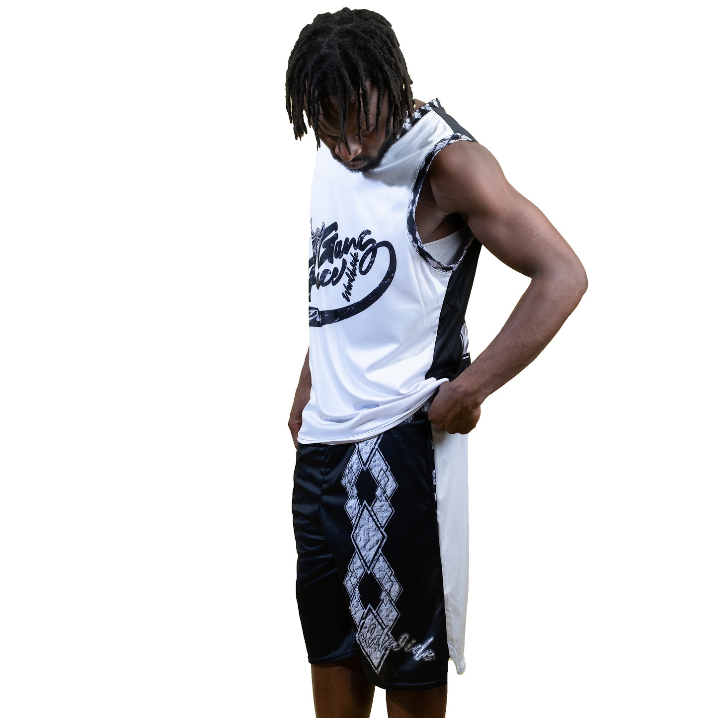 V Neck Basketball Jersey & Shorts - PEACE GANG WORLDWIDE