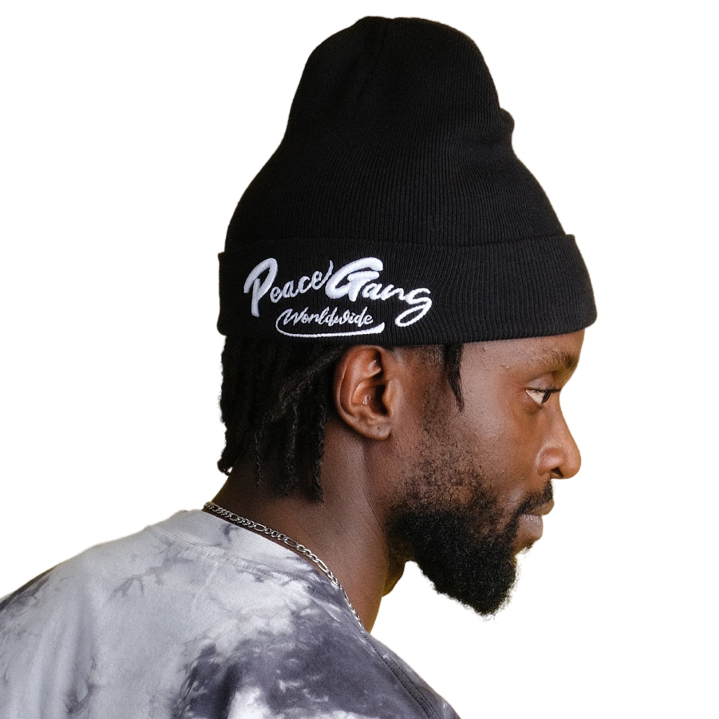 "Worldwide"  Embroidered Beanie - PEACE GANG