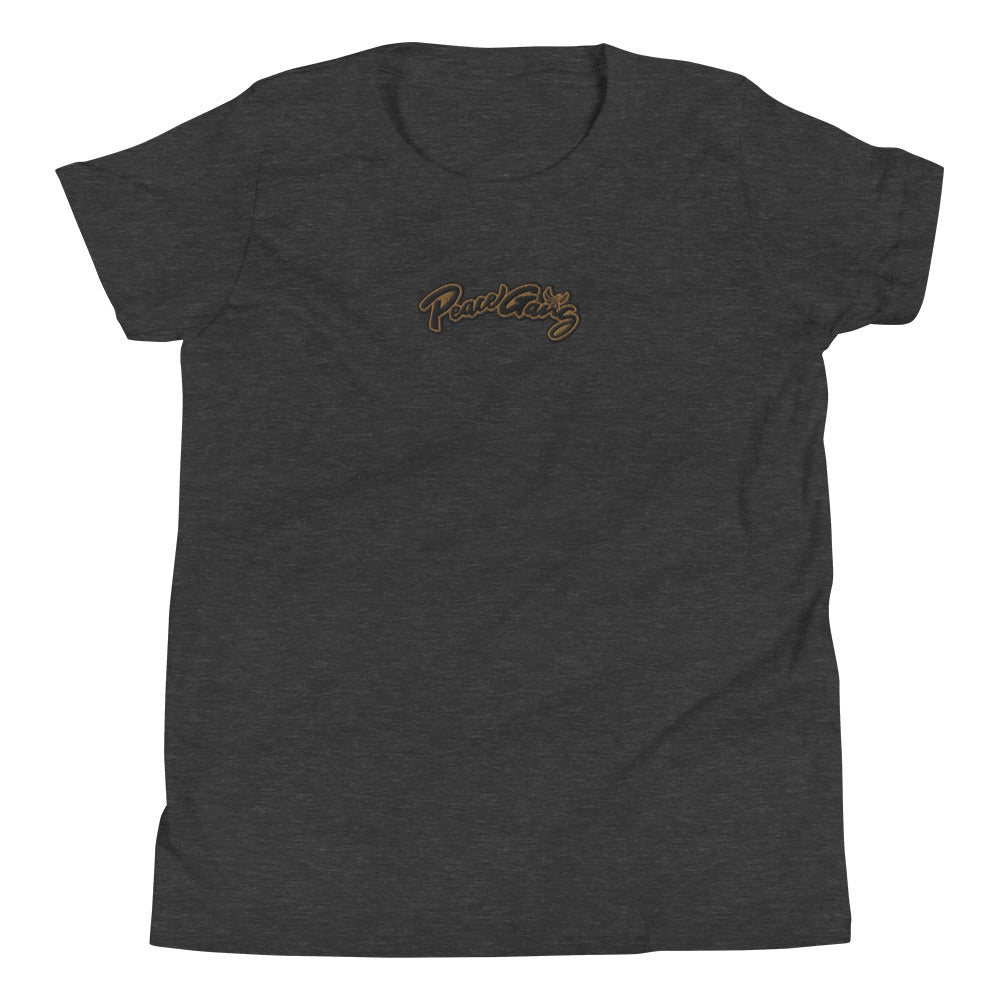Youth Short Sleeve T-Shirt Cursive - PEACE GANG
