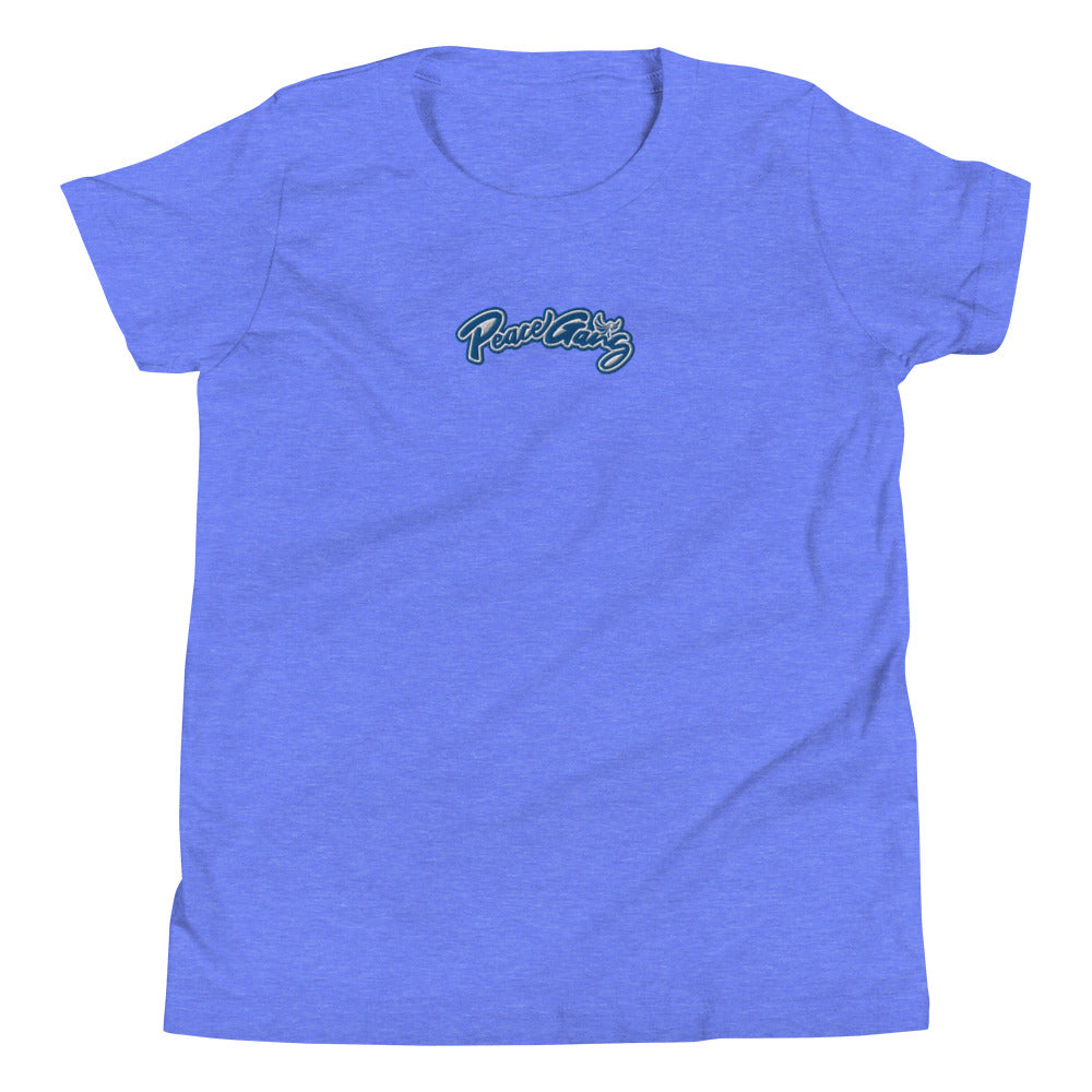 Youth Short Sleeve T-Shirt Cursive - PEACE GANG
