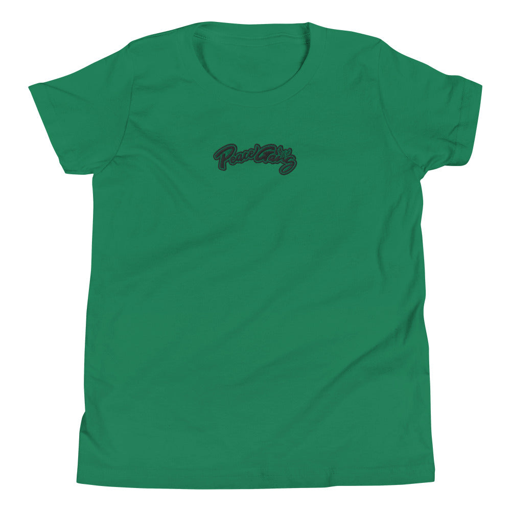 Youth Short Sleeve T-Shirt Cursive - PEACE GANG
