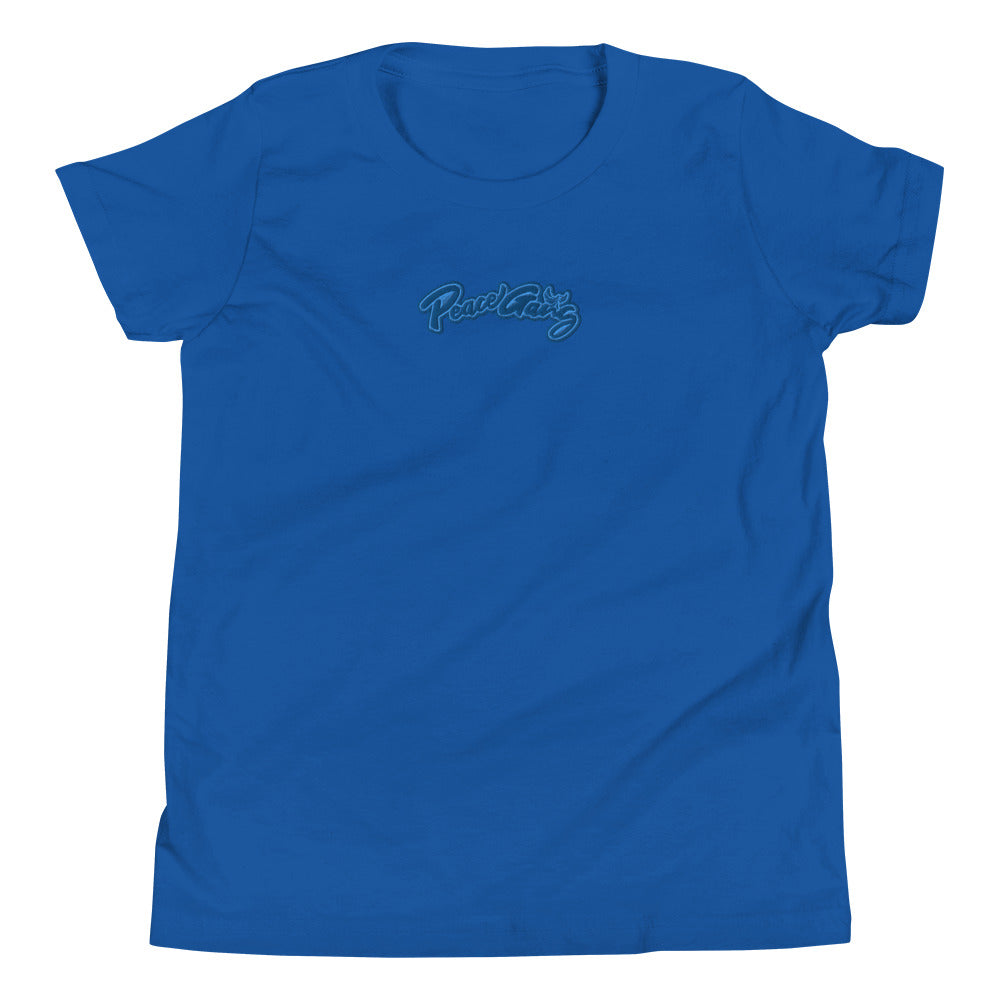 Youth Short Sleeve T-Shirt Cursive - PEACE GANG