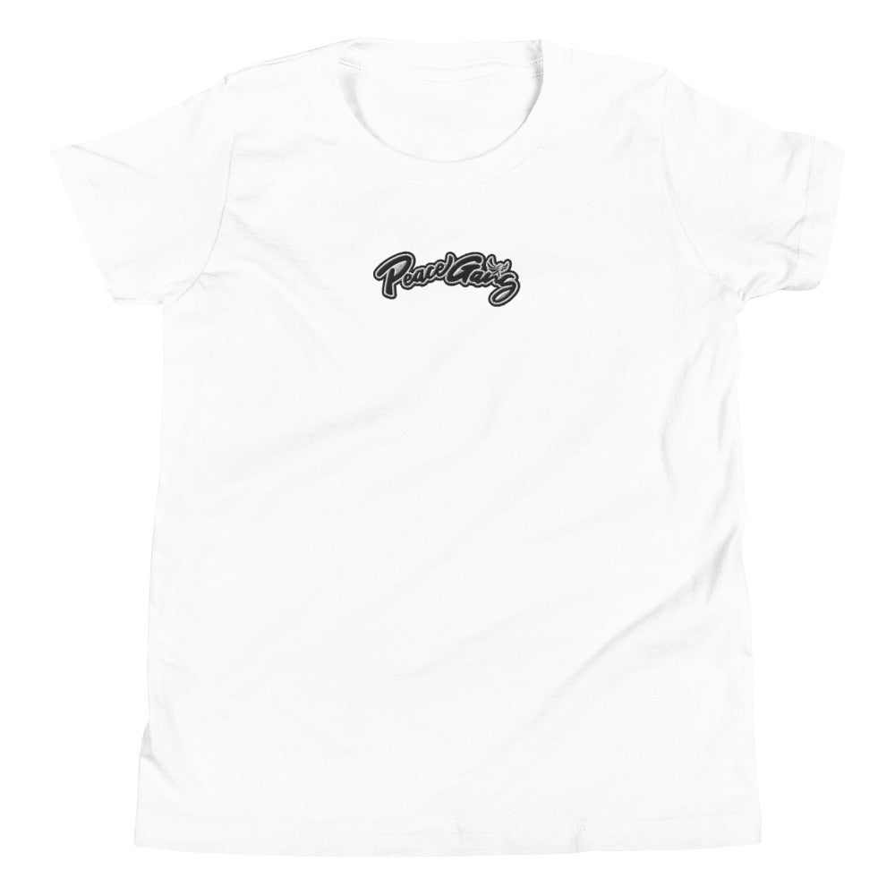 Youth Short Sleeve T-Shirt Cursive - PEACE GANG
