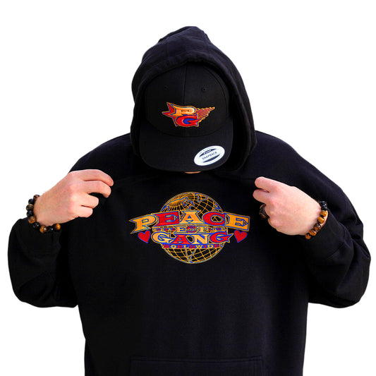 PEACE GANG " WORLDWIDE SPREAD LOVE " Premium Embroidered Unisex Hoodie