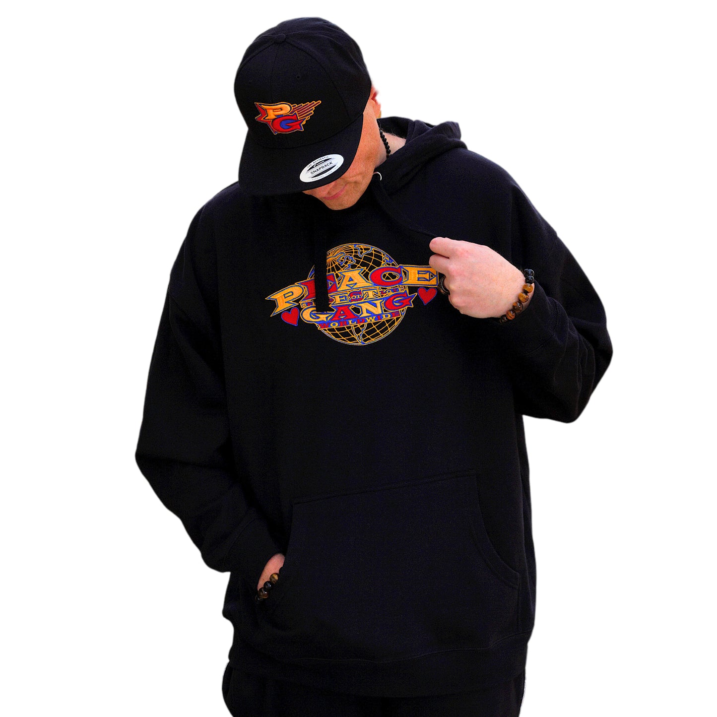 PEACE GANG " WORLDWIDE SPREAD LOVE " Premium Embroidered Unisex Hoodie