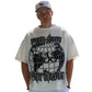PeaceGang " 333 " Waffle Knit Unisex Drop-shoulder T-shirt
