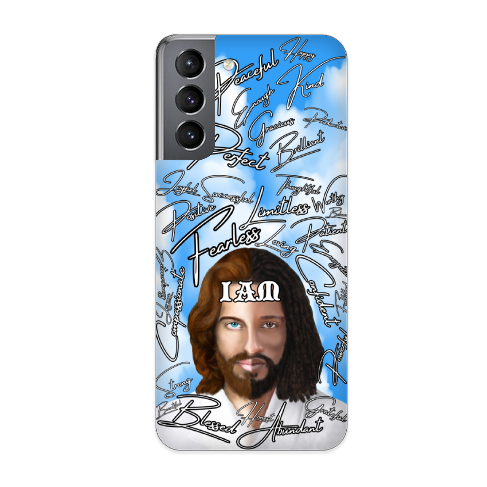 Jesus Christ " IAM " Positive Mantra Concept [All Series] Custom Phone Case Soft TPU Phone Case iPhone 11 12 Samsung S20 S21 Plus Note 20