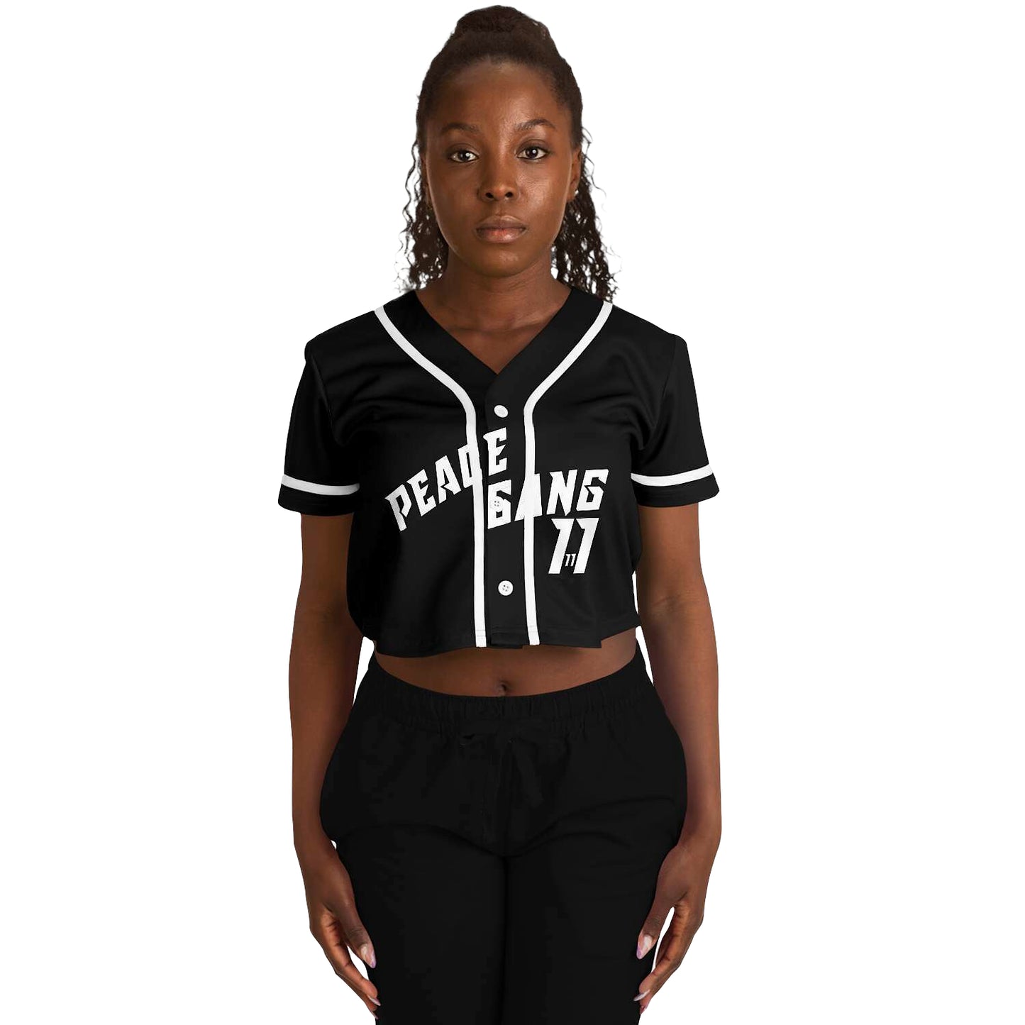 Black Cropped Jersey