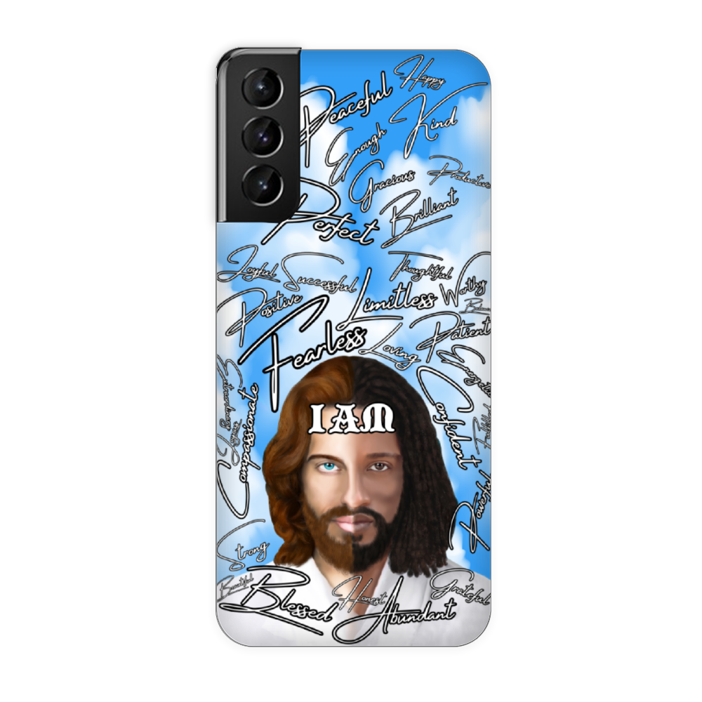 Jesus Christ " IAM " Positive Mantra Concept [All Series] Custom Phone Case Soft TPU Phone Case iPhone 11 12 Samsung S20 S21 Plus Note 20