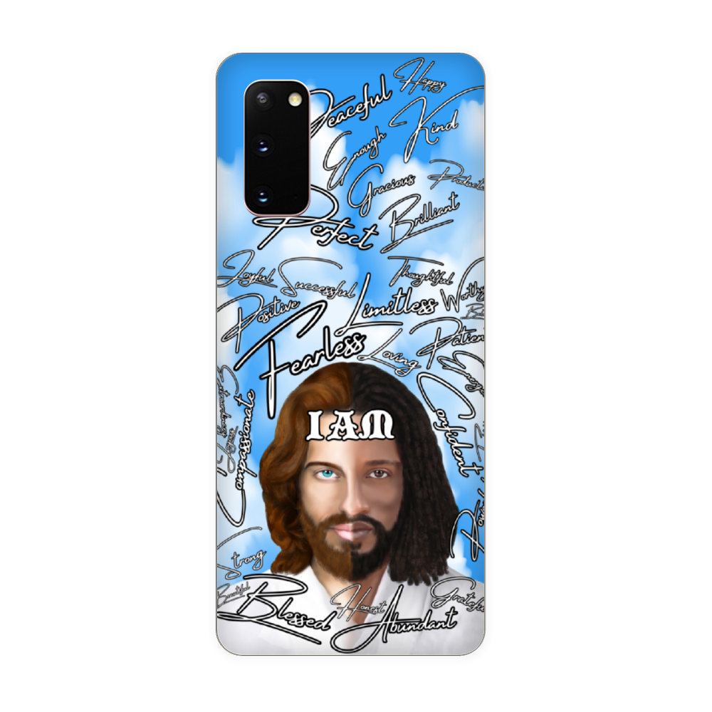 Jesus Christ " IAM " Positive Mantra Concept [All Series] Custom Phone Case Soft TPU Phone Case iPhone 11 12 Samsung S20 S21 Plus Note 20