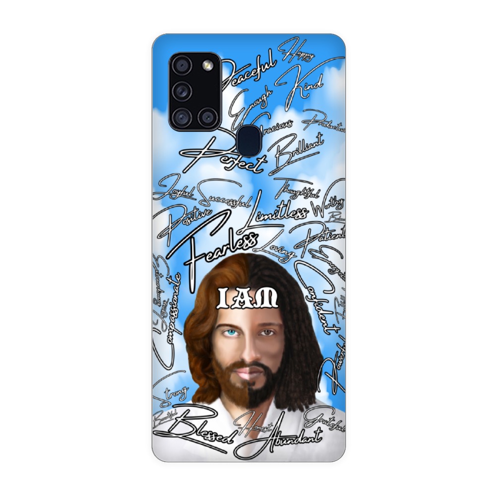 Jesus Christ " IAM " Positive Mantra Concept [All Series] Custom Phone Case Soft TPU Phone Case iPhone 11 12 Samsung S20 S21 Plus Note 20