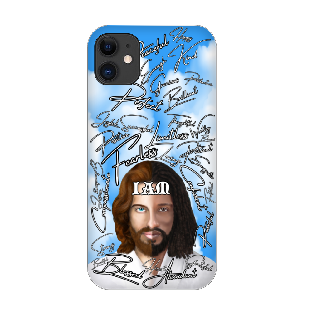 Jesus Christ " IAM " Positive Mantra Concept [All Series] Custom Phone Case Soft TPU Phone Case iPhone 11 12 Samsung S20 S21 Plus Note 20