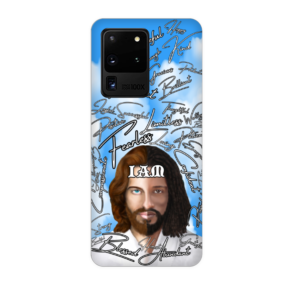 Jesus Christ " IAM " Positive Mantra Concept [All Series] Custom Phone Case Soft TPU Phone Case iPhone 11 12 Samsung S20 S21 Plus Note 20