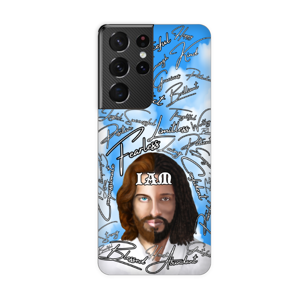 Jesus Christ " IAM " Positive Mantra Concept [All Series] Custom Phone Case Soft TPU Phone Case iPhone 11 12 Samsung S20 S21 Plus Note 20