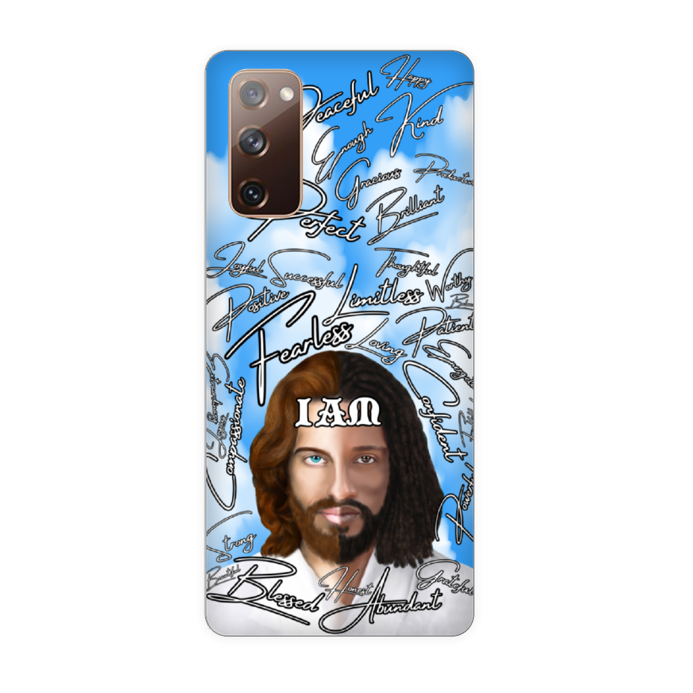 Jesus Christ " IAM " Positive Mantra Concept [All Series] Custom Phone Case Soft TPU Phone Case iPhone 11 12 Samsung S20 S21 Plus Note 20