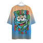 PEACEGANG "Smiles Change The World" Unisex Waffle Knit Drop Shoulder T-Shirt