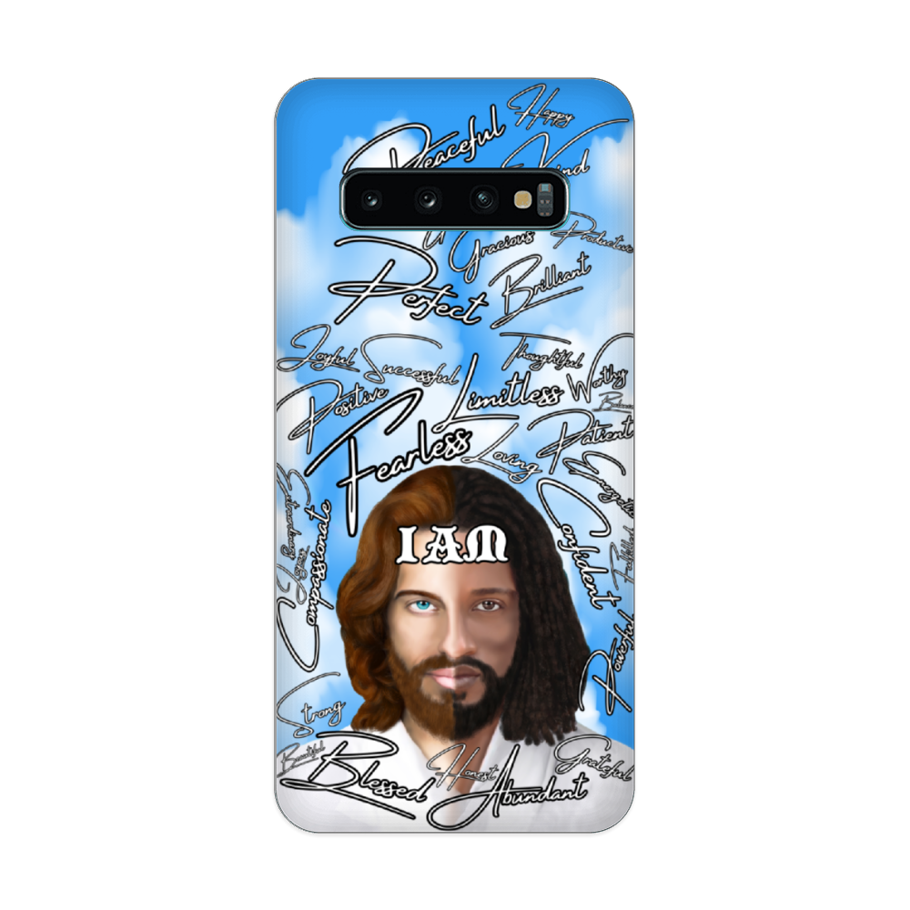 Jesus Christ " IAM " Positive Mantra Concept [All Series] Custom Phone Case Soft TPU Phone Case iPhone 11 12 Samsung S20 S21 Plus Note 20