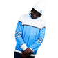Crewneck Unisex Fashion Sweater Baby Blue/White - PEACE GANG