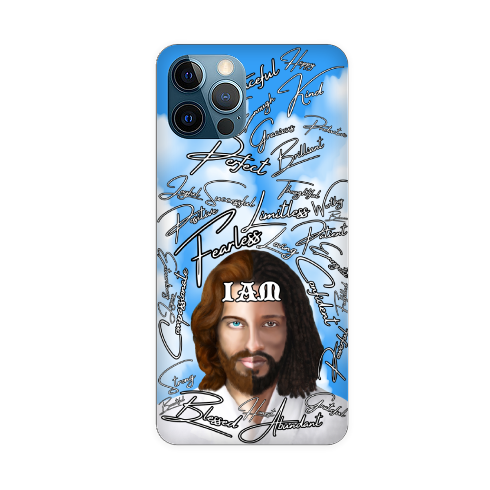 Jesus Christ " IAM " Positive Mantra Concept [All Series] Custom Phone Case Soft TPU Phone Case iPhone 11 12 Samsung S20 S21 Plus Note 20