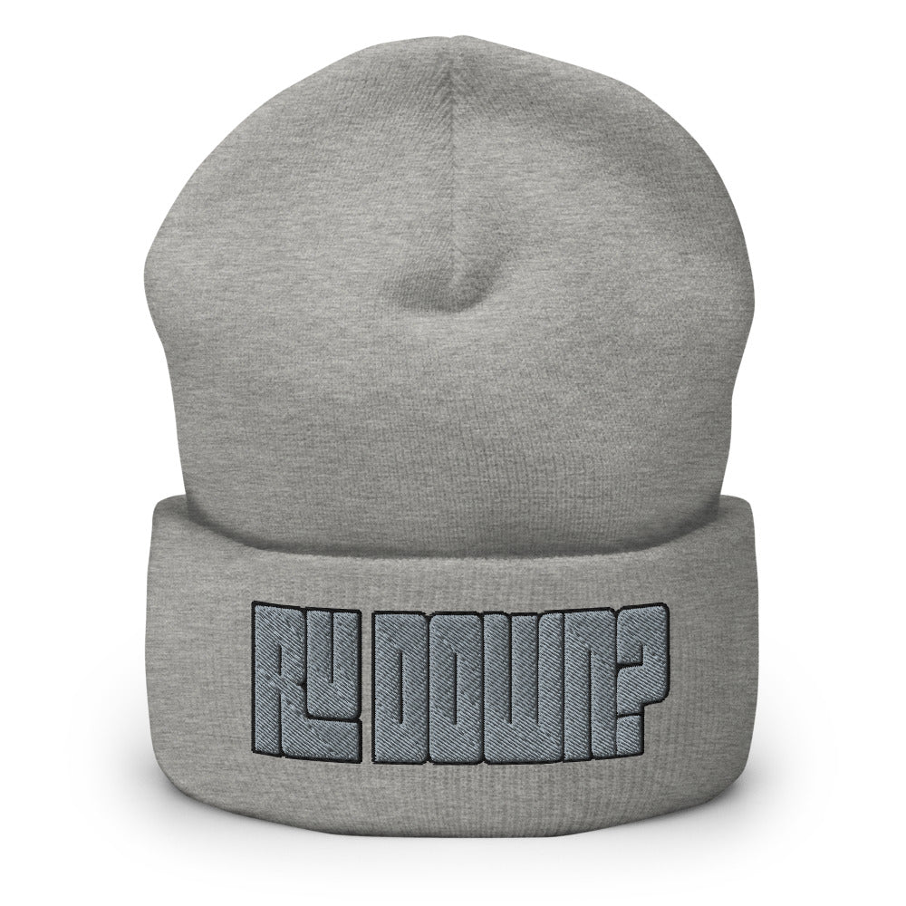 Embroidered Beanie Hat "RU DOWN?" - PEACE GANG