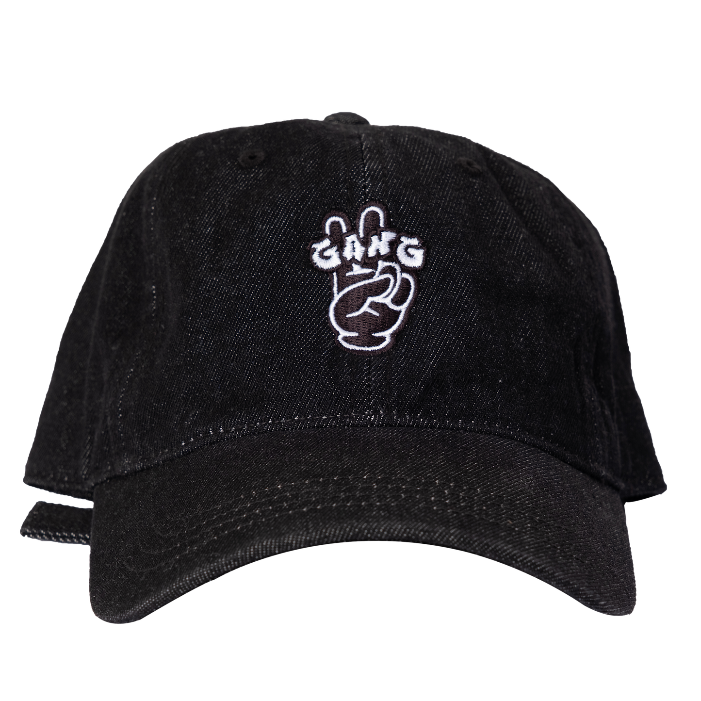 Embroidered 6 panel Denim Dad Cap - PEACE GANG